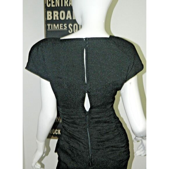 BB Collections Dress Size 4 Black Vintage 80's Cocktail Open Back Made USA - Picture 5 of 16